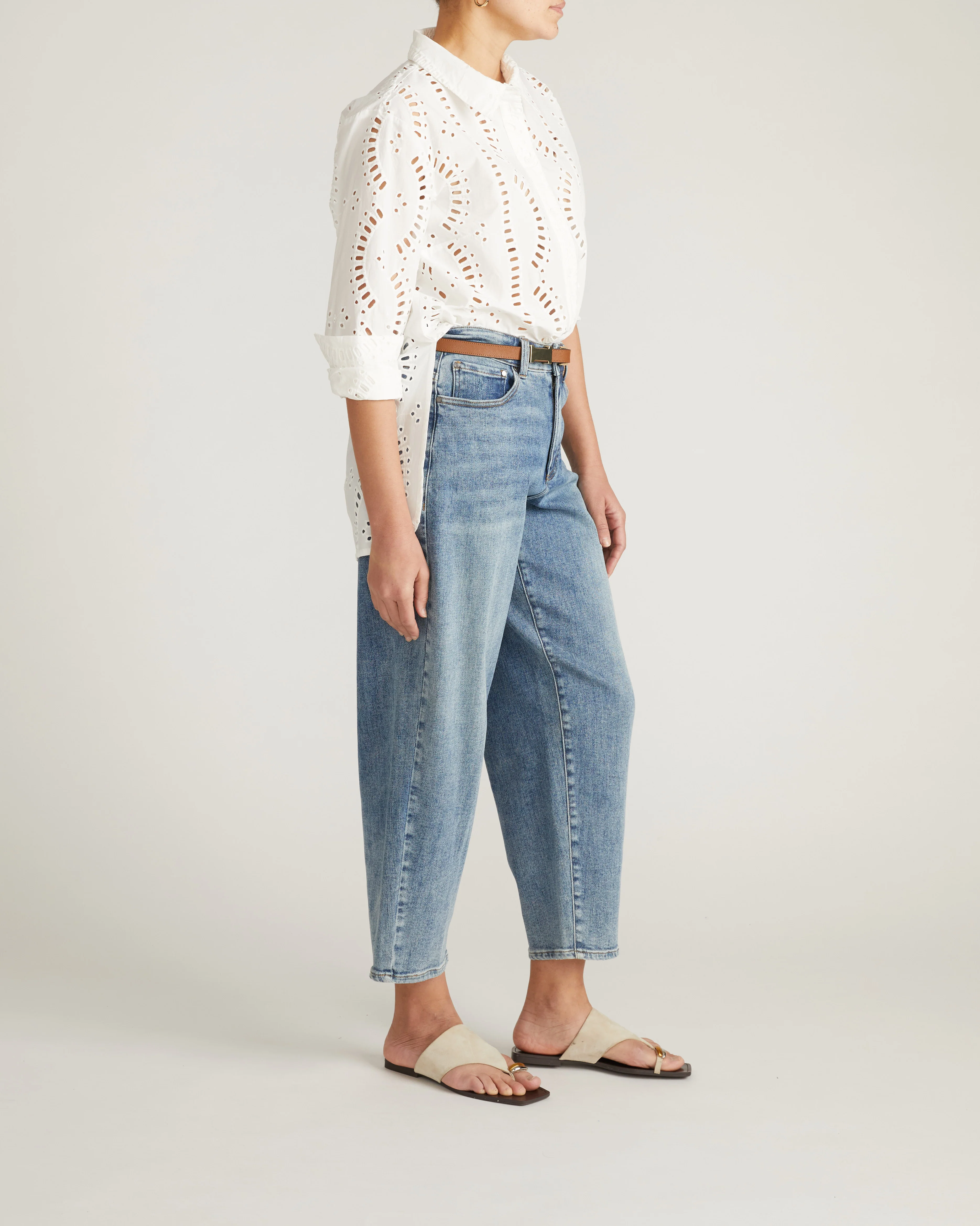 The Embroidered Artist Poplin Shirt - White - Image 5