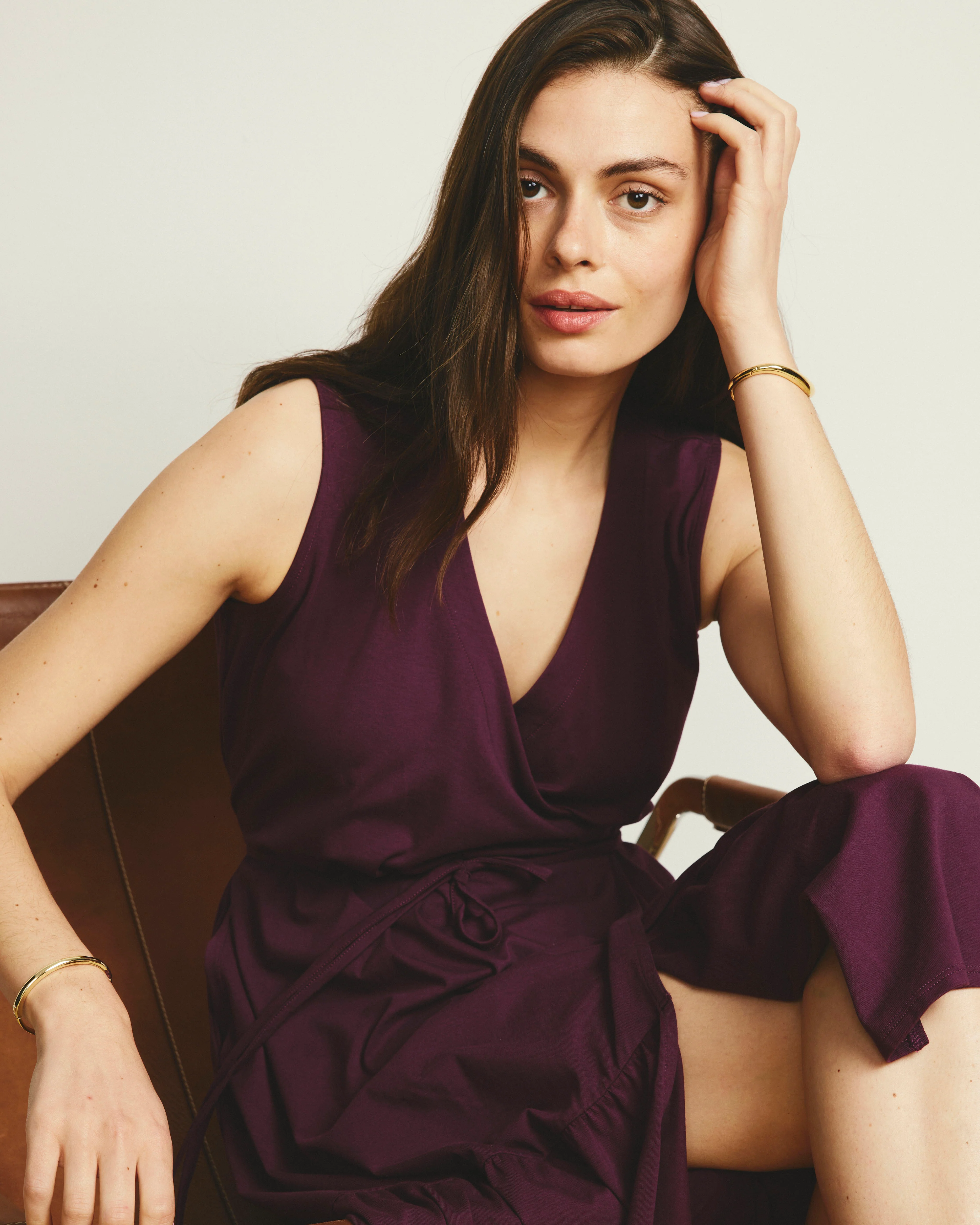 Tiered Twirl Wrap Dress - Gamay - Image 4