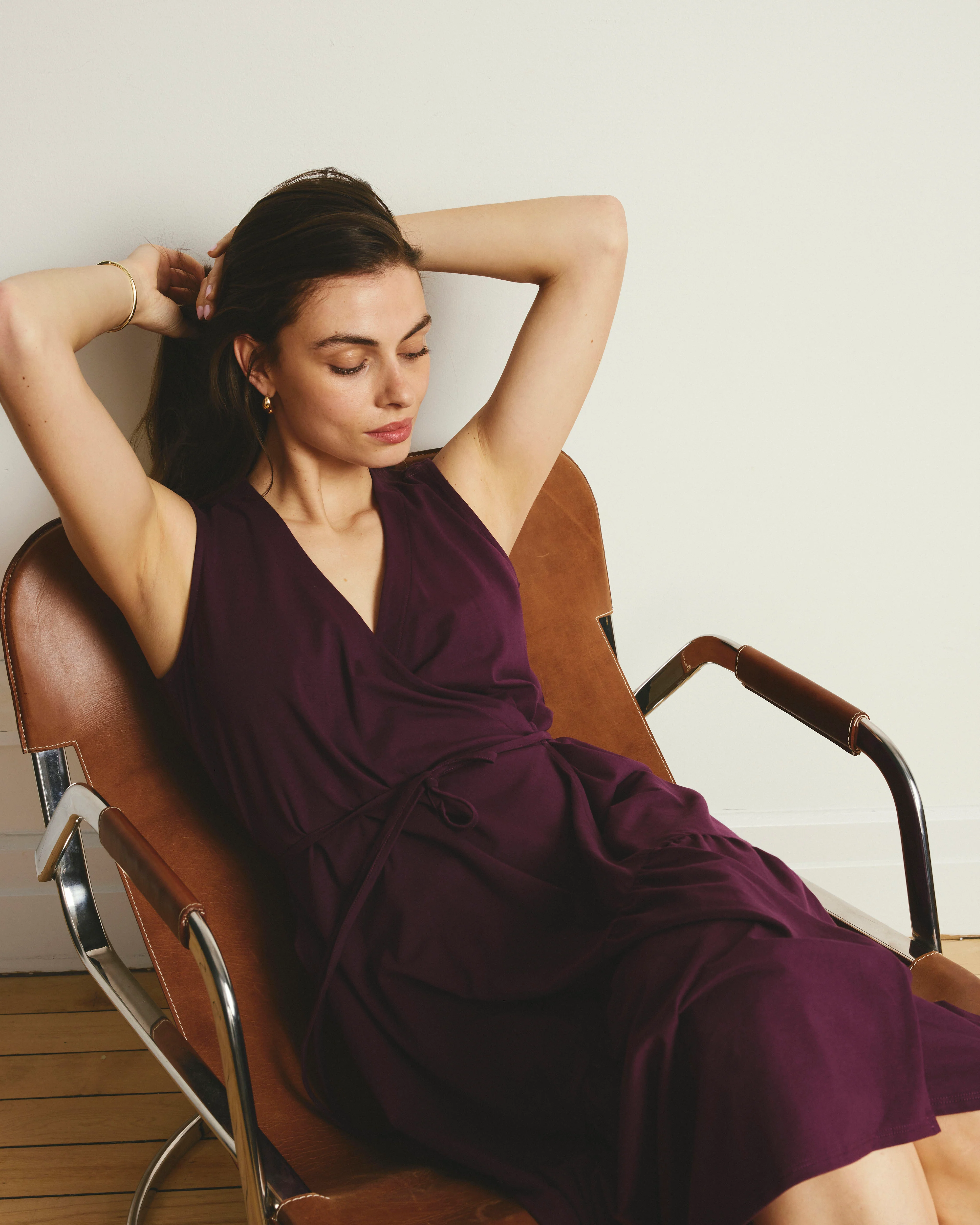 Tiered Twirl Wrap Dress - Gamay - Image 5