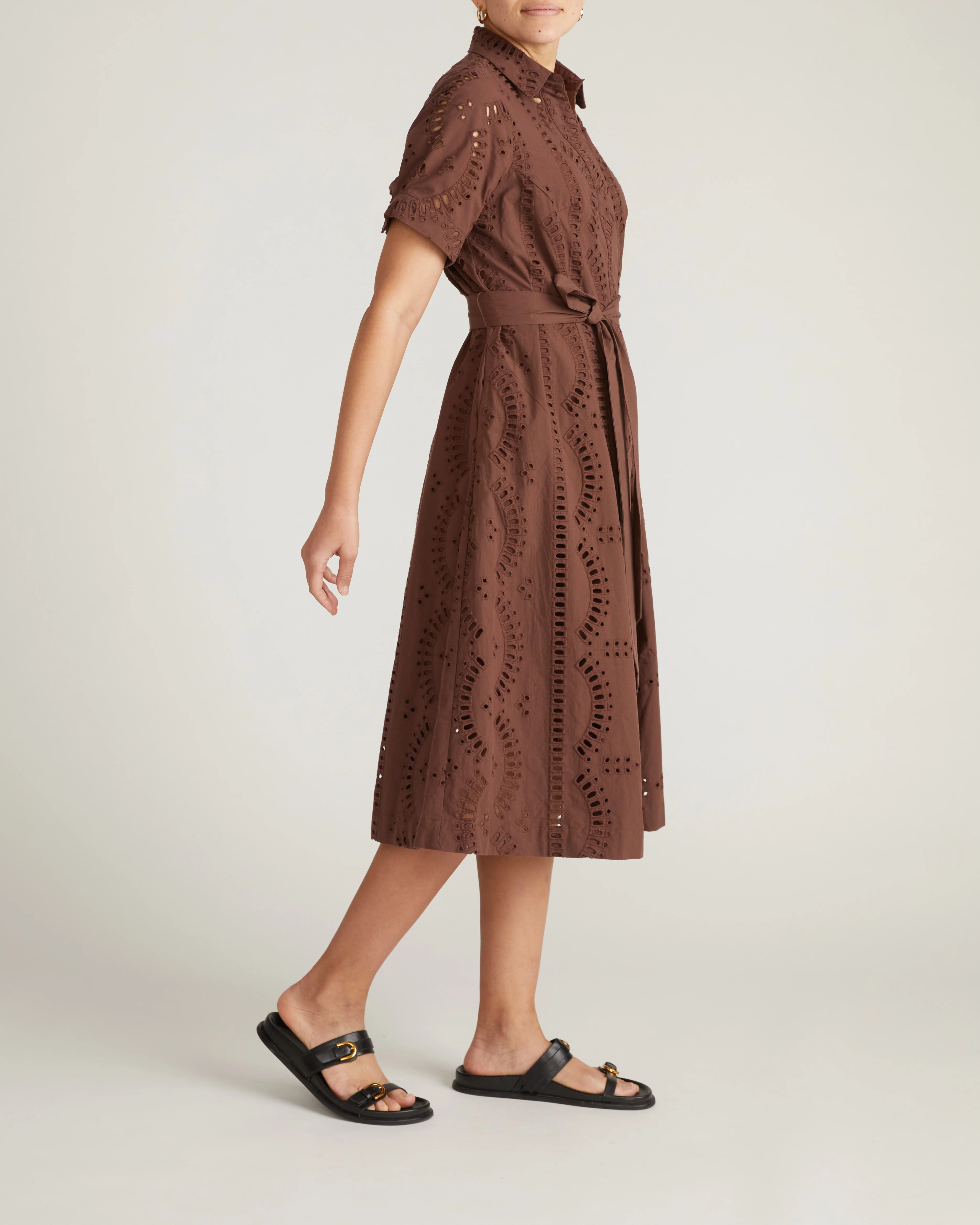 Tina Cotton Poplin Shirtdress - Peppercorn - Image 5