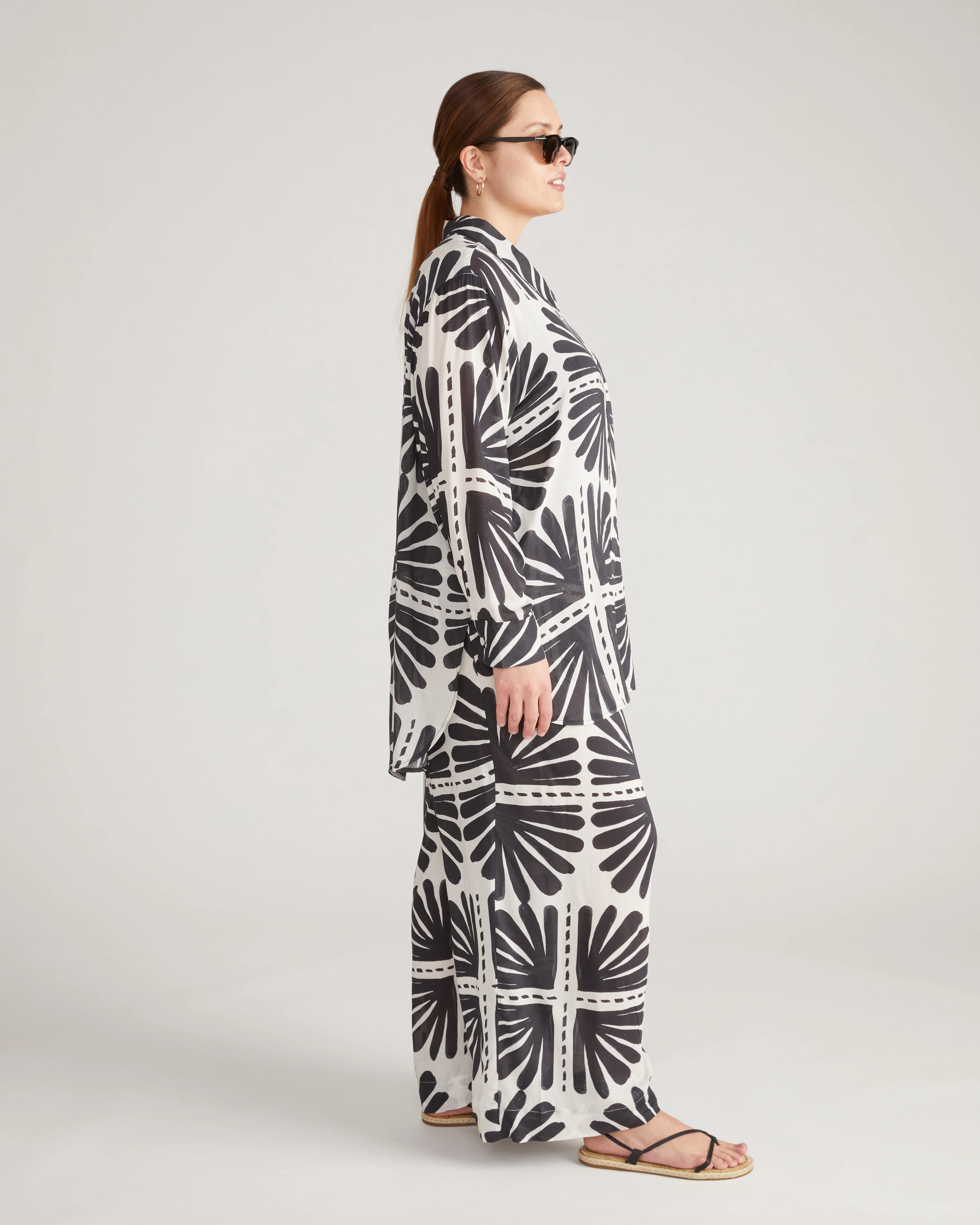 Toni Hi Low Tunic - Ink Bloom Print - Image 2