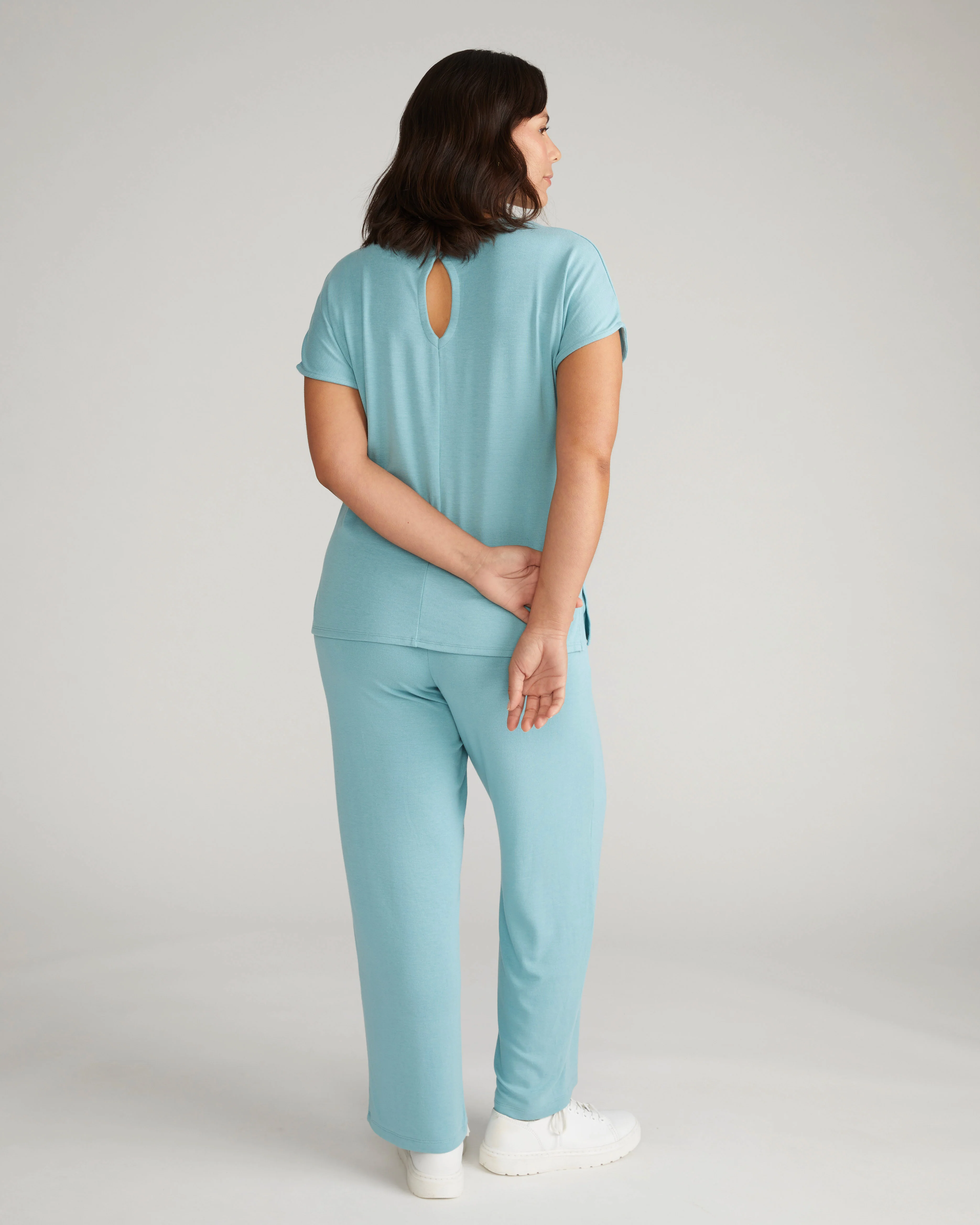 TravelKnit Relaxed Pants - Cameo Blue - Image 5