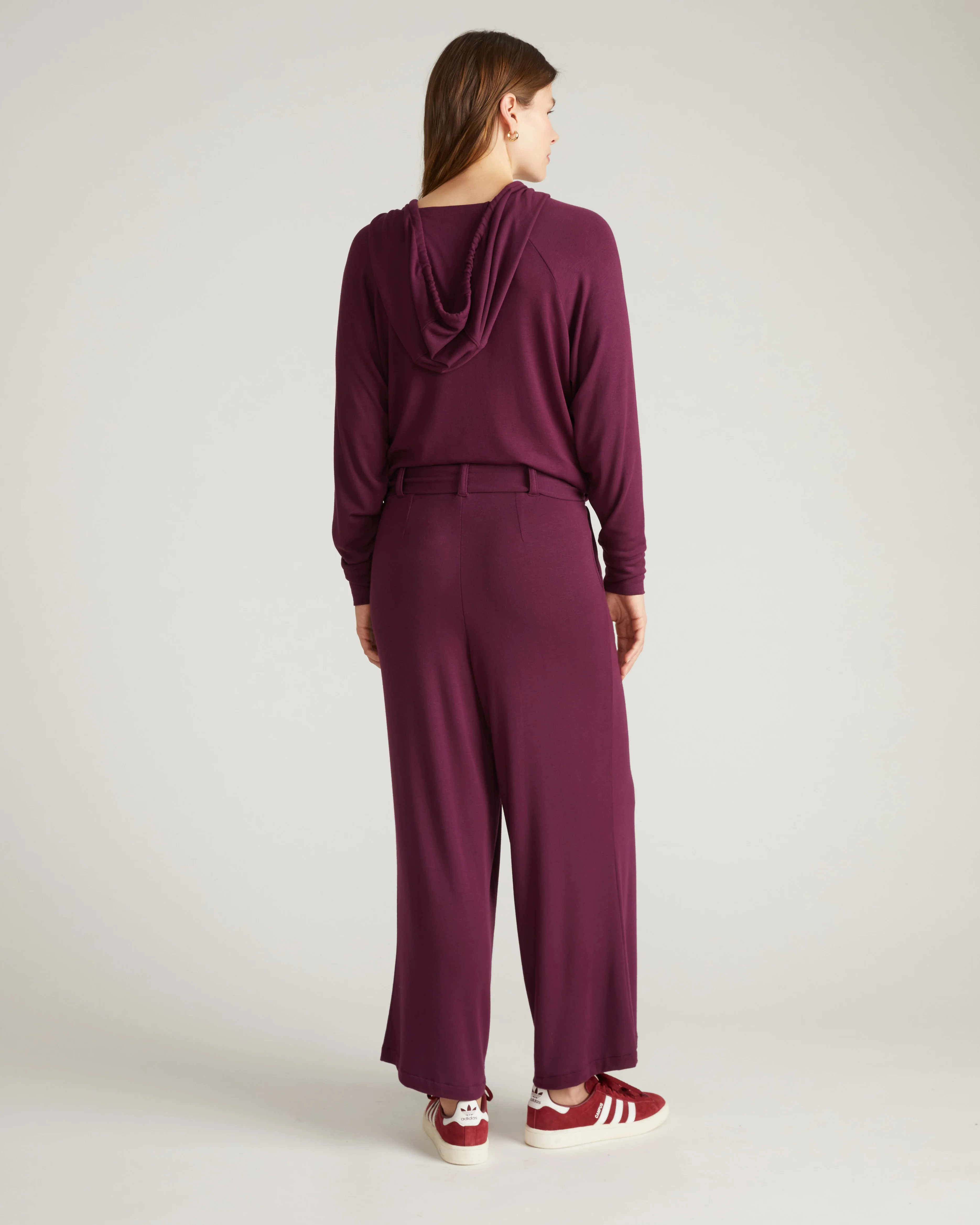 TravelKnit Wide Leg Pants - Gamay - Image 3