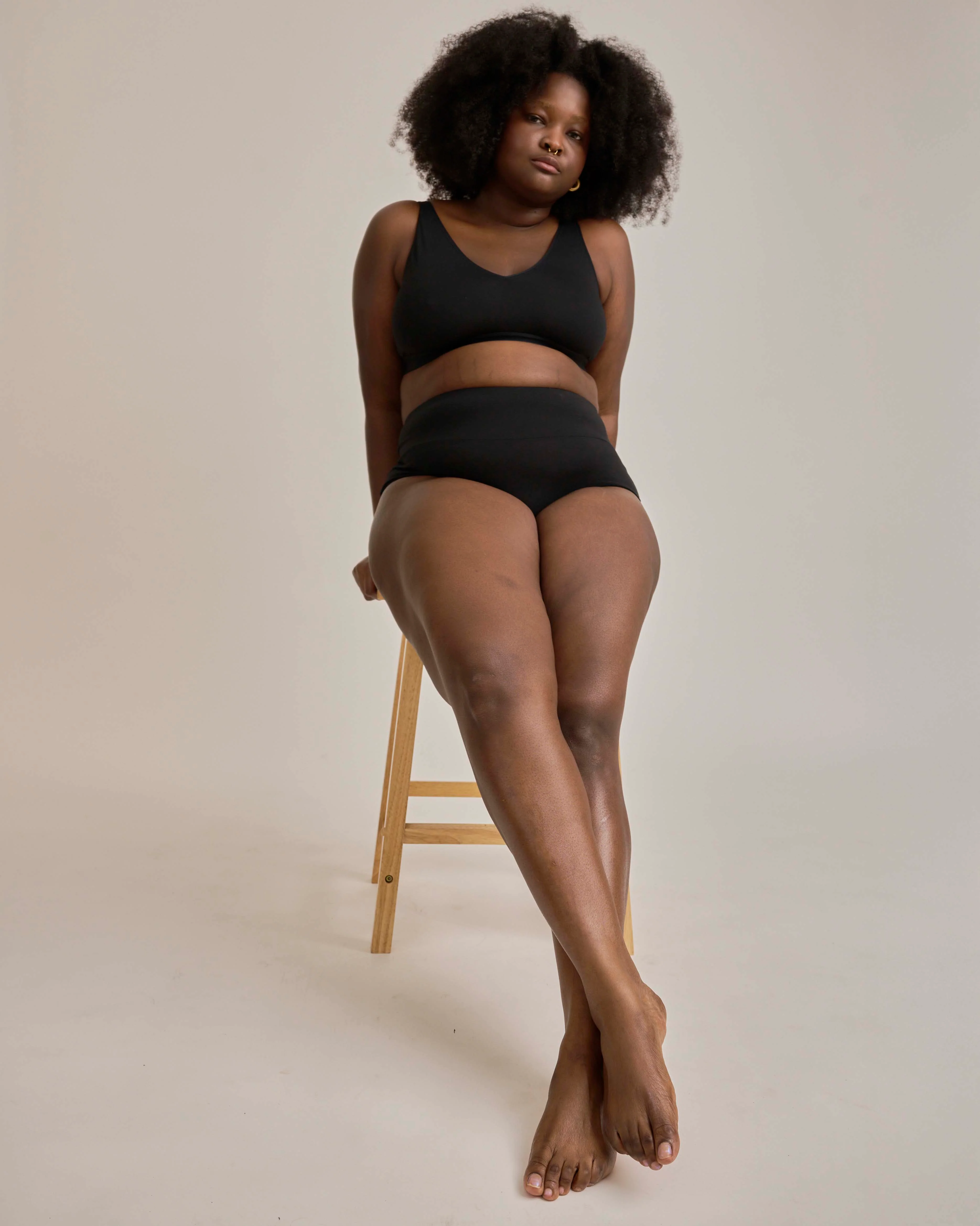UltimateS Full Coverage High Rise Brief - Black - Image 3