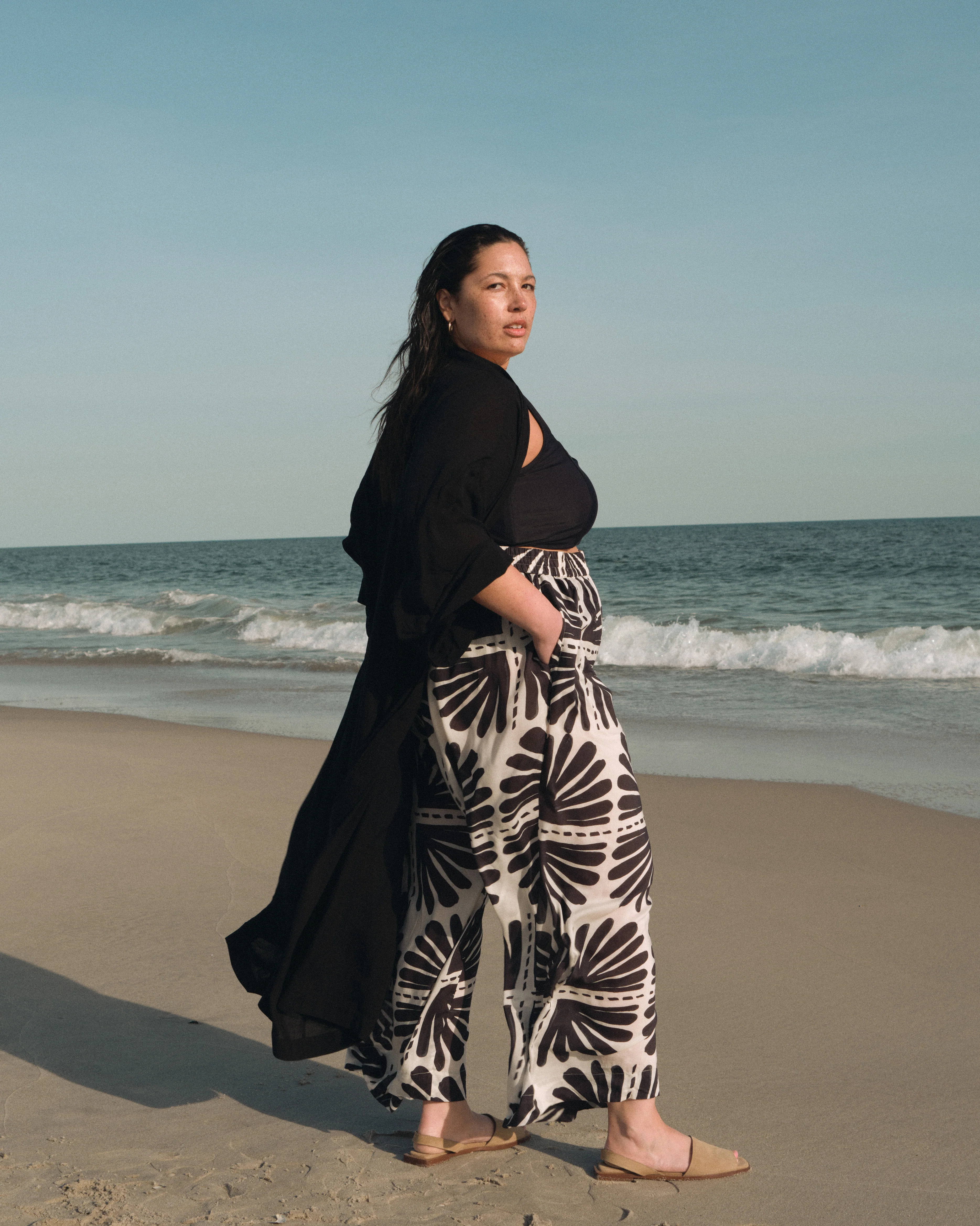 Verbena Voile Pants - Ink Bloom Print - Image 5