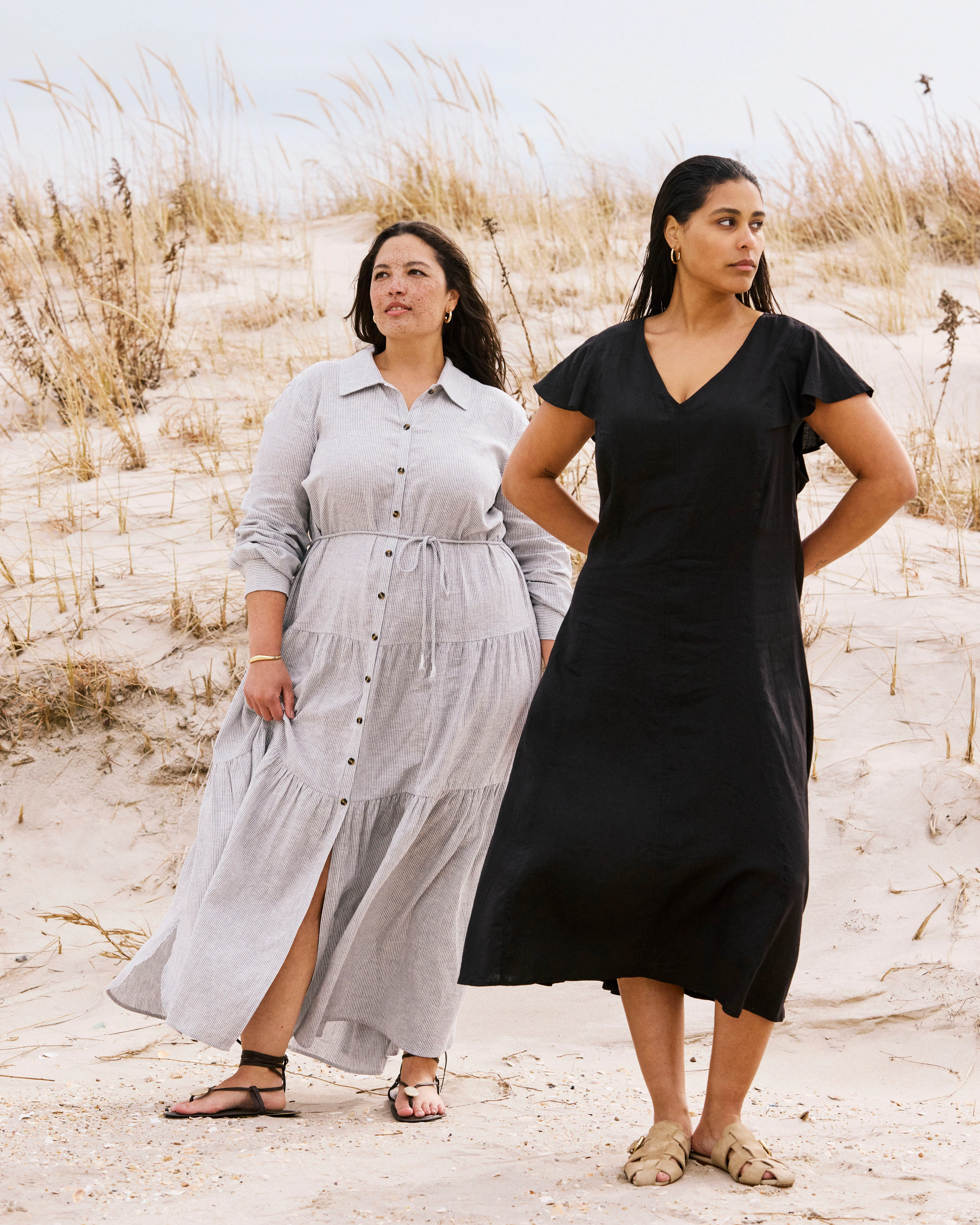 Victoria Linen Dress - Black - Image 8
