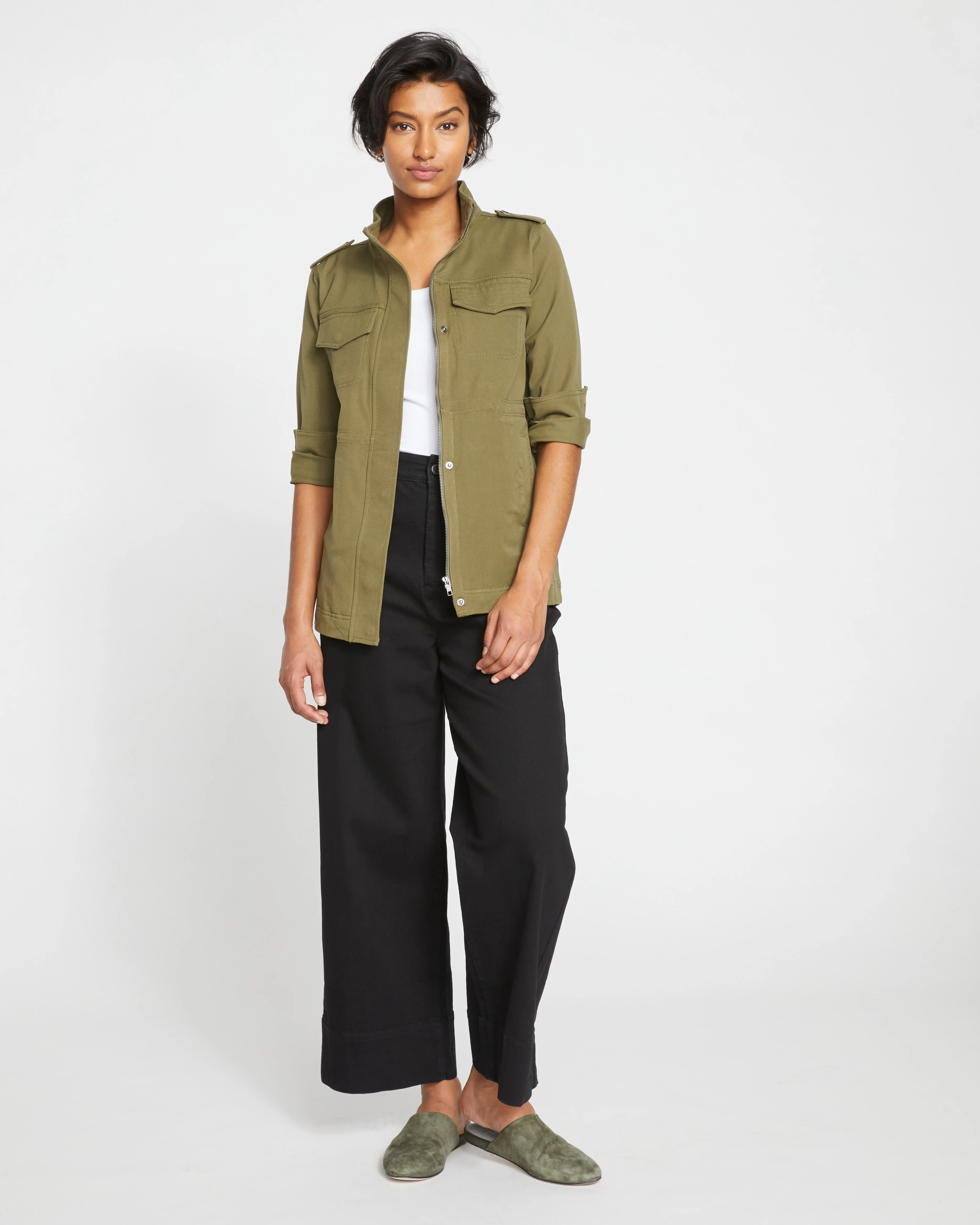 Vineyard Stretch Cotton Twill Jacket - Ivy - Image 4