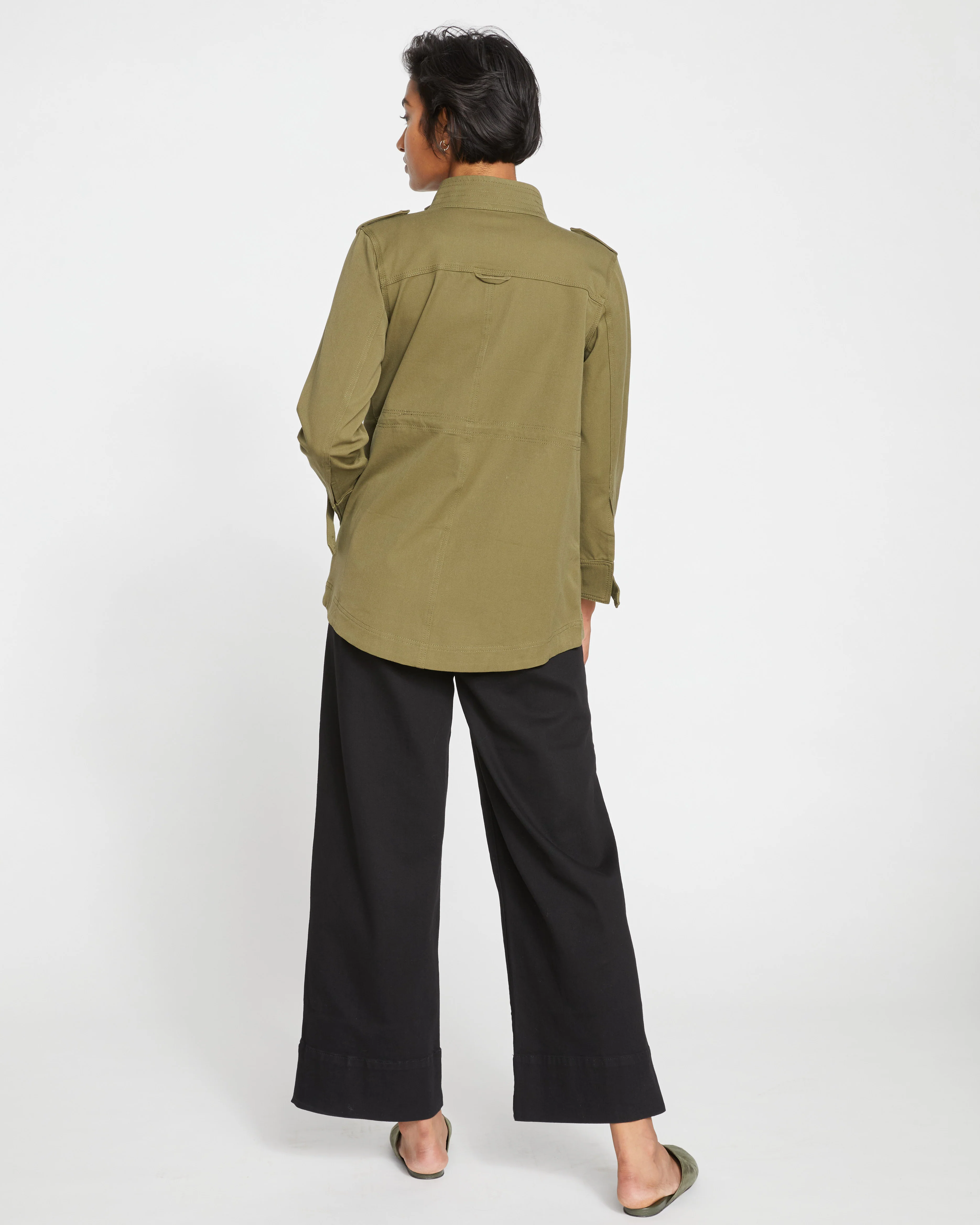 Vineyard Stretch Cotton Twill Jacket - Ivy - Image 6