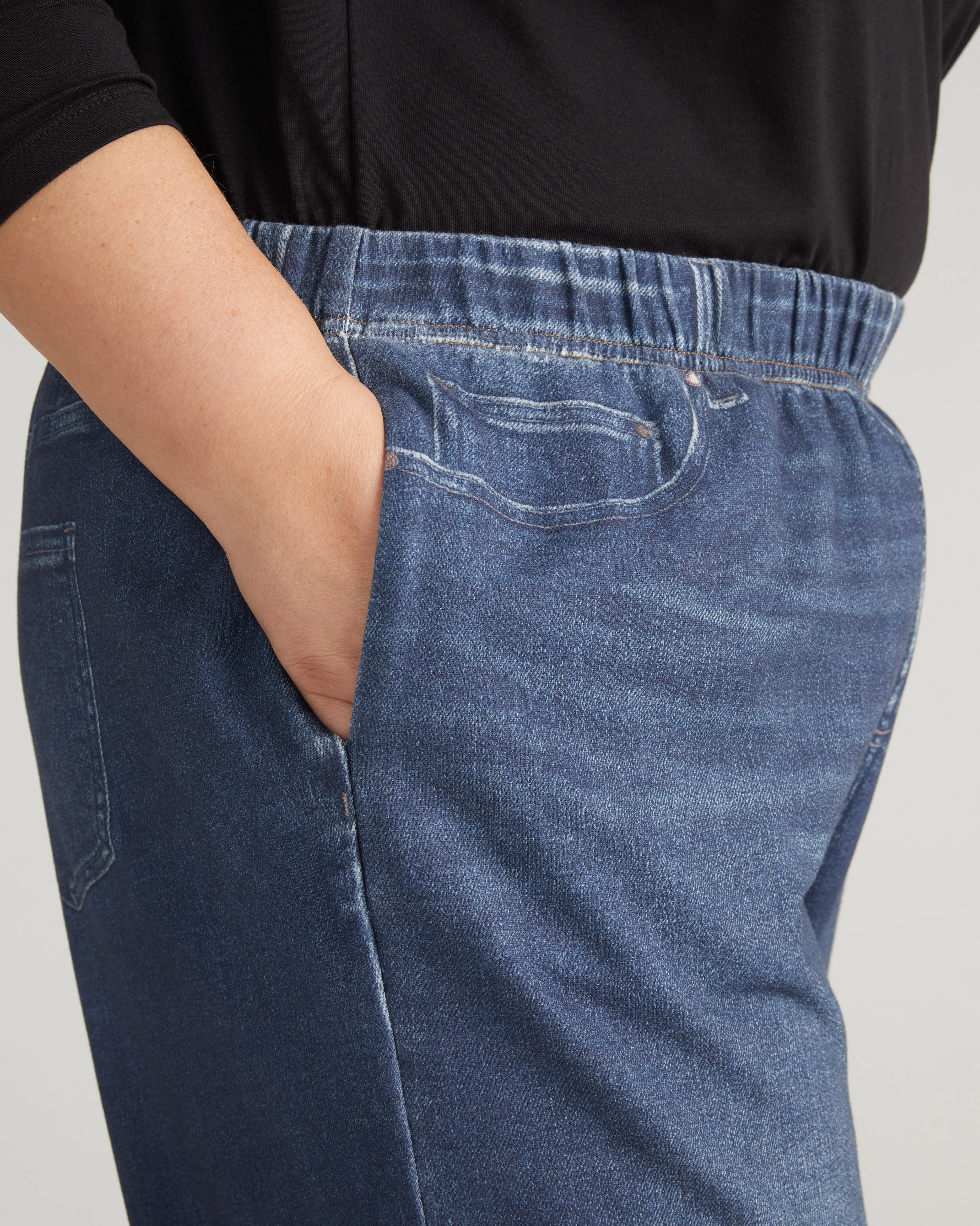 Wide Leg Sweatpant Jeans - Blue Mirage - Image 5
