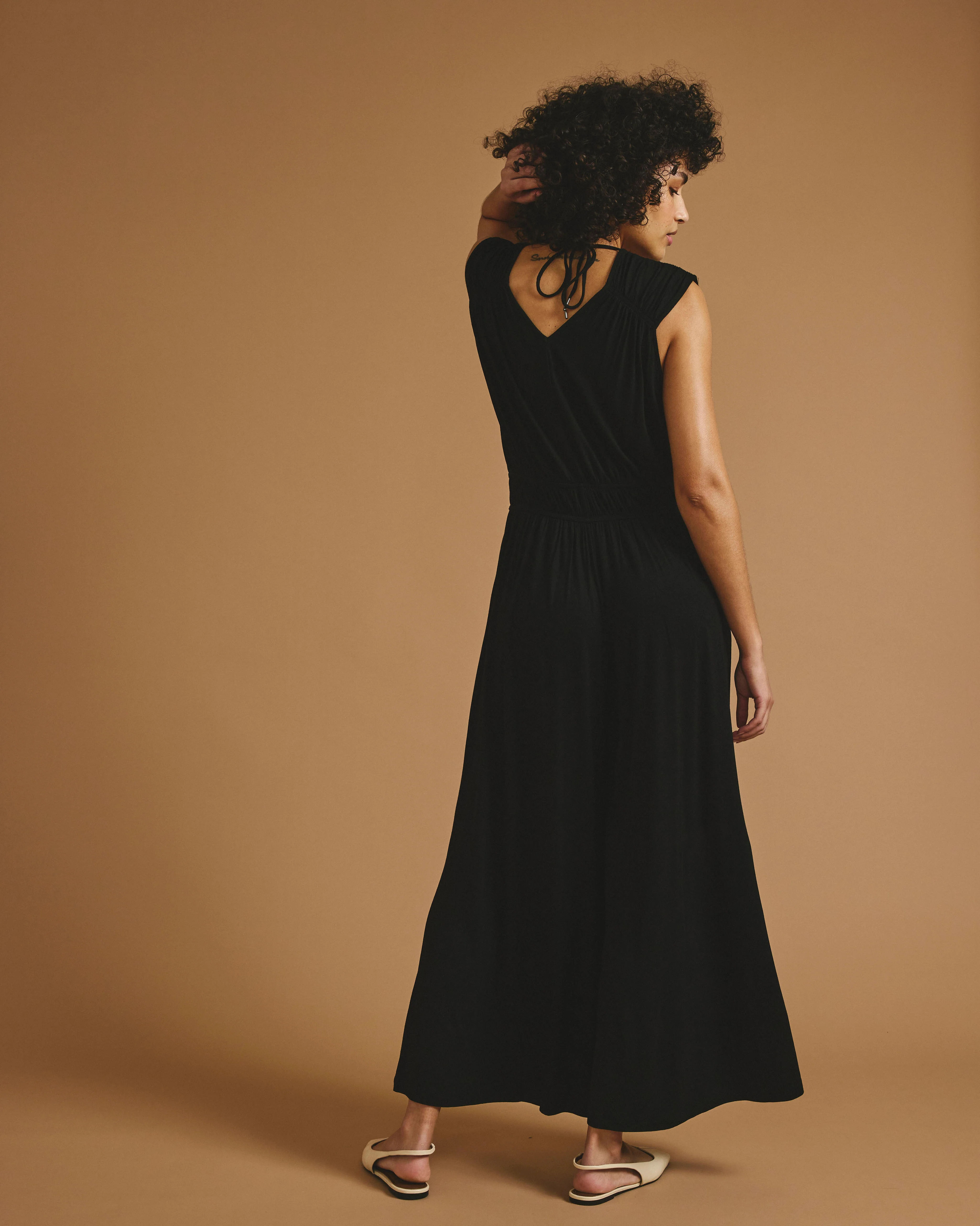 Zoey Liquid Jersey Jumpsuit - Black - Image 2