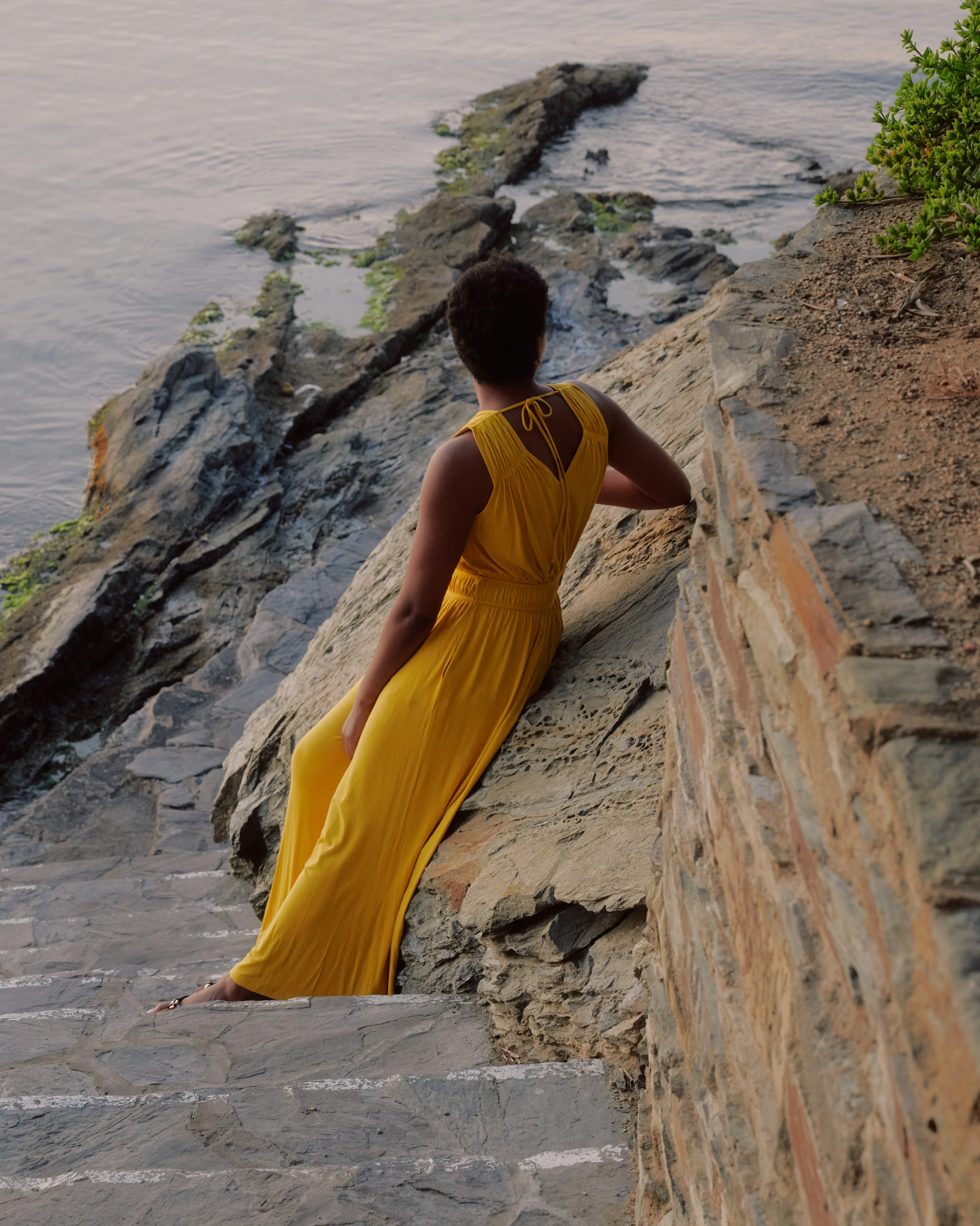 Zoey Liquid Jersey Jumpsuit - Golden Hour - Image 8