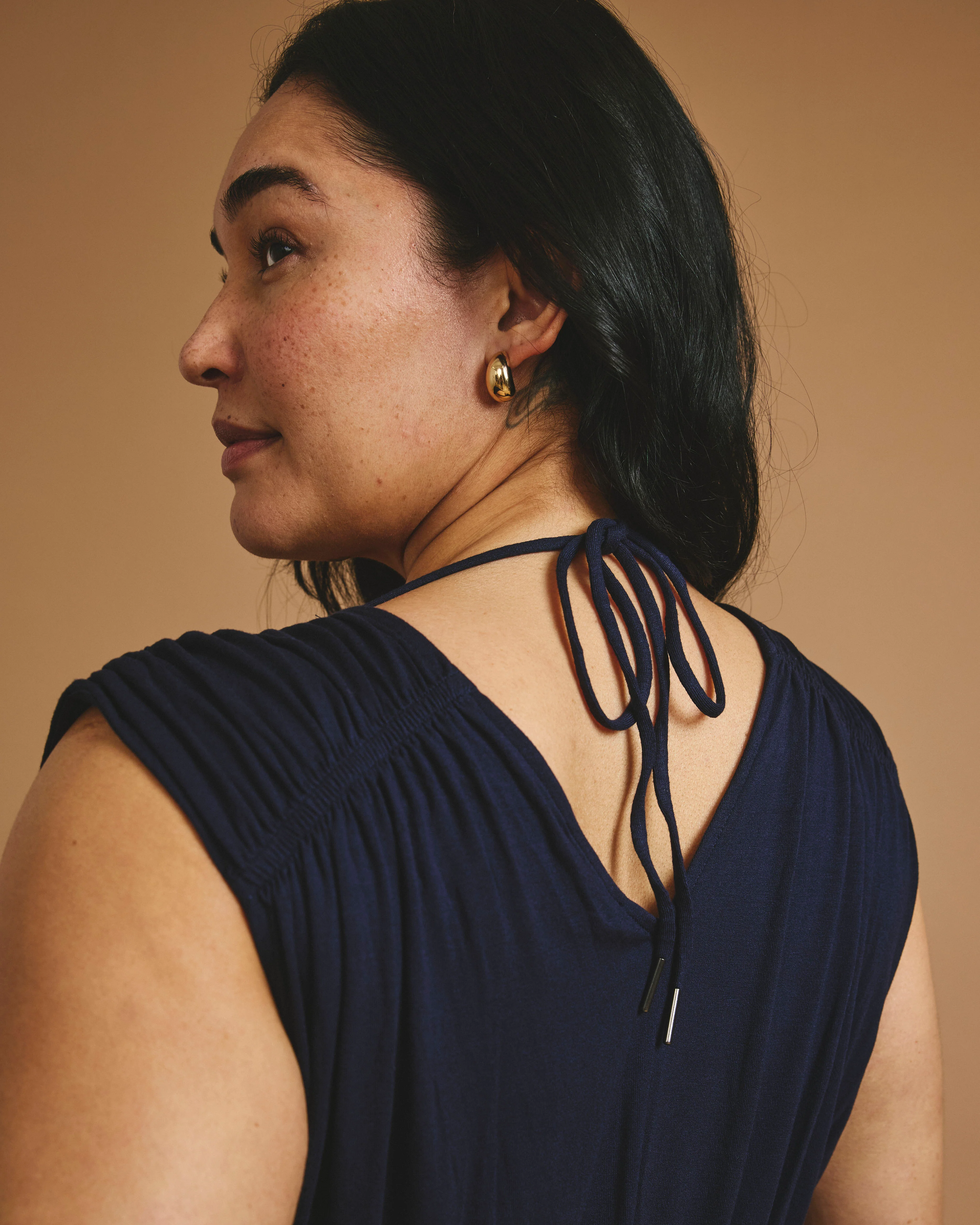 Zoey Liquid Jersey Jumpsuit - Midnight - Image 4